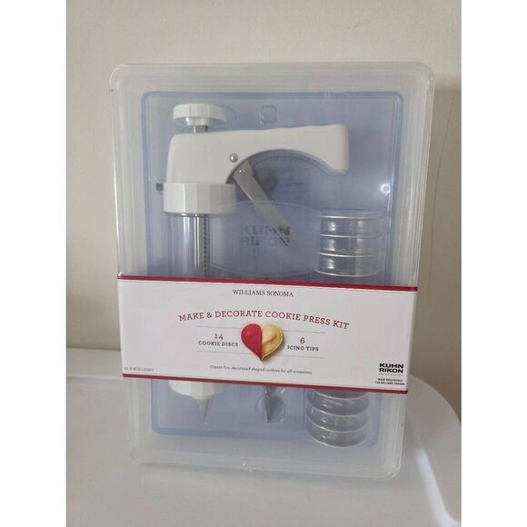 Kuhn Rikon Williams Sonoma Cookie Press Kit NEW - Picture 1 of 5